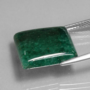 Venturina Verde natural de 9.74 ct, Cuadrado, Opaco