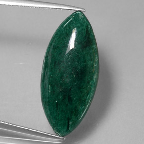 Aventurina verde natural de 11,17 ct, marquesa, opaco
