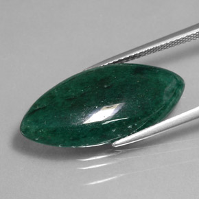 Aventurina verde natural de 11,17 ct, marquesa, opaco