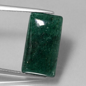 Aventurina verde natural de 9,45 ct, transparente, transparente / translúcido