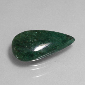 Aventurina verde natural de 10,10 ct, transparente, transparente / translúcido