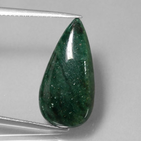 Aventurina verde natural de 10,10 ct, transparente, transparente / translúcido
