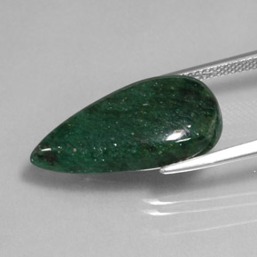 Aventurina verde natural de 10,10 ct, transparente, transparente / translúcido
