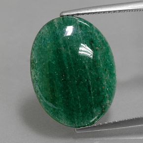 Aventurina verde natural de 9,17 ct, corte óvalo, translúcido
