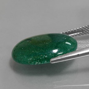 Aventurina verde natural de 9,17 ct, corte óvalo, translúcido