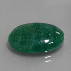 Venturina Verde natural de 11.32 ct, Corte Óvalo, Translúcido