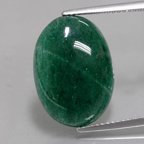 Aventurina verde natural de 10,36 ct, corte óvalo, translúcido