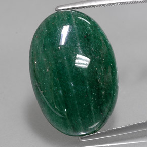 Aventurina verde natural de 14,64 ct, corte óvalo, translúcido