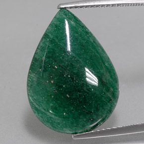 Venturina Verde natural de 9.81 ct, En forma de pera, Translúcido