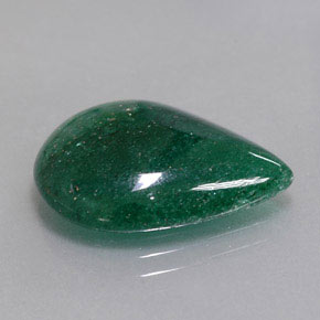 Venturina Verde natural de 9.81 ct, En forma de pera, Translúcido