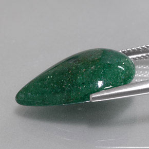 Venturina Verde natural de 9.81 ct, En forma de pera, Translúcido