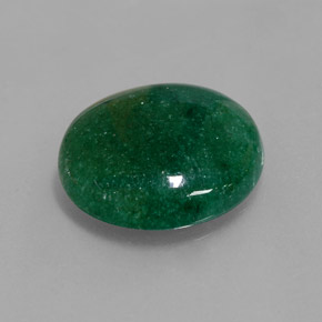 Venturina Verde natural de 12.28 ct, Corte Redondo, Translúcido