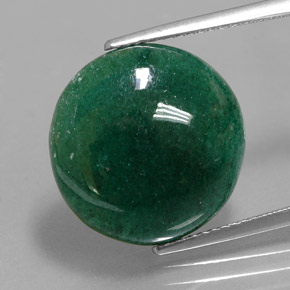 Aventurina verde natural de 11,75 ct, corte redondo, translúcido