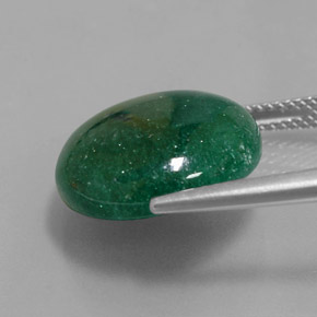 Aventurina verde natural de 11,75 ct, corte redondo, translúcido