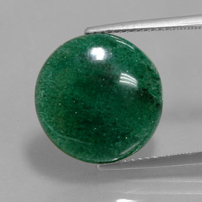 Venturina Verde natural de 9.10 ct, Corte Redondo, Translúcido