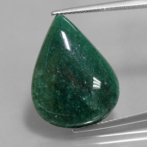 Aventurina verde natural de 16,78 ct, en forma de pera, translúcido