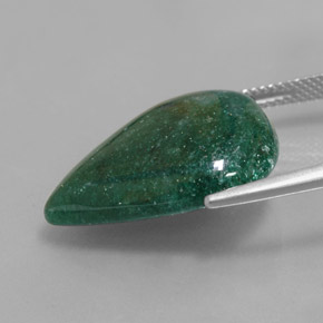 Aventurina verde natural de 16,78 ct, en forma de pera, translúcido
