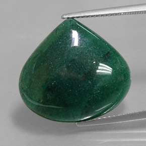 Venturina Verde natural de 14.93 ct, En forma de pera, Translúcido