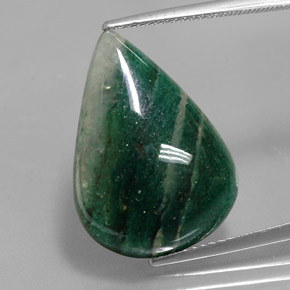 Aventurina verde natural de 12,71 ct, en forma de pera, translúcido