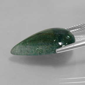 Aventurina verde natural de 12,71 ct, en forma de pera, translúcido