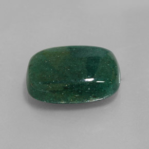 Aventurina verde natural de 13,91 ct, corte cojín, translúcido