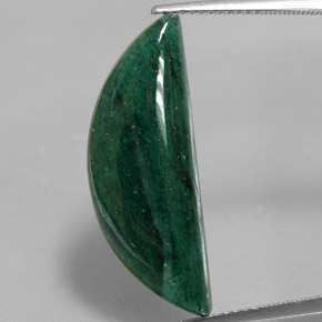 Aventurina verde natural de 12,23 ct, forma elegante, translúcido