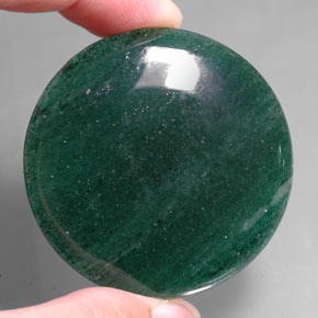Aventurina verde natural de 93,74 ct, corte redondo, translúcido