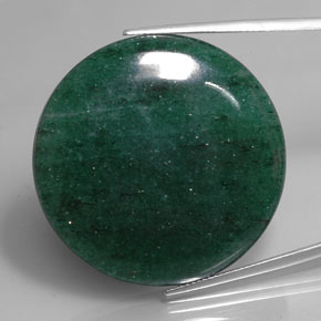 Aventurina verde natural de 71,30 ct, corte redondo, translúcido