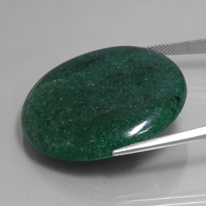 Aventurina verde natural de 71,30 ct, corte redondo, translúcido