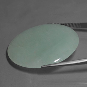 Venturina Verde natural de 53.37 ct, Corte Redondo, Translúcido