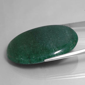 Venturina Verde natural de 82.69 ct, Corte Óvalo, Translúcido