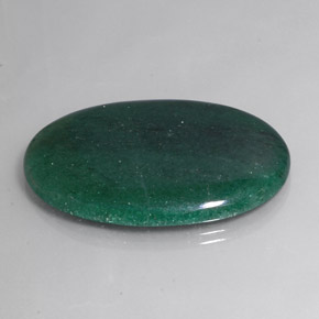 Venturina Verde natural de 64.60 ct, Corte Óvalo, Translúcido