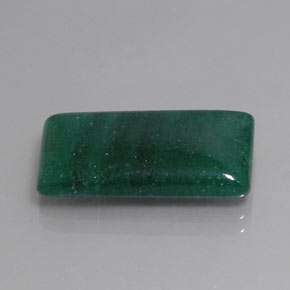 Venturina Verde natural de 12.79 ct, Corte Baguette, Translúcido