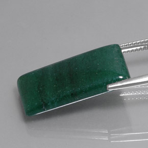 Venturina Verde natural de 12.79 ct, Corte Baguette, Translúcido