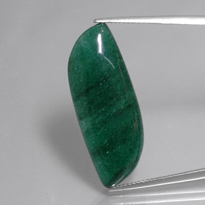 Aventurina verde natural de 18,67 ct, forma elegante, translúcido