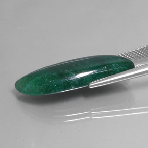 Aventurina verde natural de 18,67 ct, forma elegante, translúcido