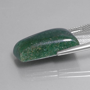 Aventurina verde natural de 14,62 ct, forma elegante, translúcido