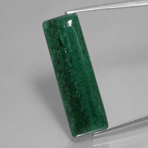 Aventurina verde natural de 16,88 ct, baguette, translúcido