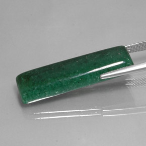 Aventurina verde natural de 16,88 ct, baguette, translúcido