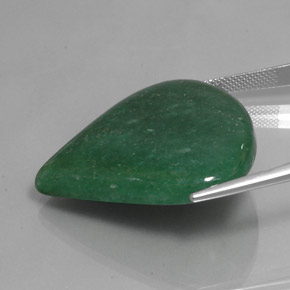 Venturina Verde natural de 49.57 ct, En forma de pera, Translúcido