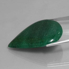 Venturina Verde natural de 46.12 ct, En forma de pera, Translúcido