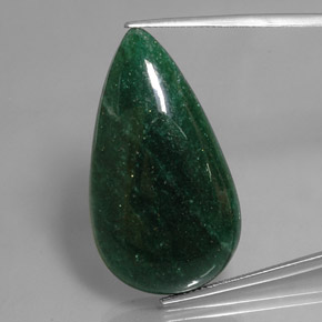Aventurina verde natural de 42,78 ct, en forma de pera, translúcido