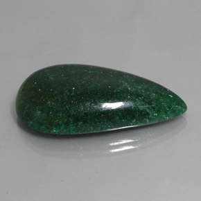 Aventurina verde natural de 42,78 ct, en forma de pera, translúcido