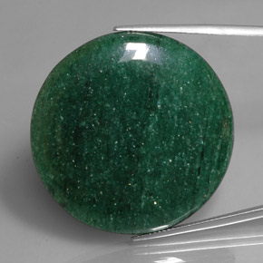 Venturina Verde natural de 67.40 ct, Corte Redondo, Translúcido