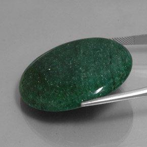 Venturina Verde natural de 67.40 ct, Corte Redondo, Translúcido