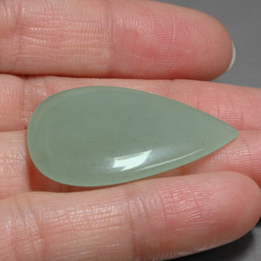 Aventurina verde natural de 23,01 ct, en forma de pera, translúcido