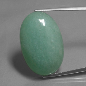 Aventurina verde natural de 33,49 ct, corte óvalo, opaco