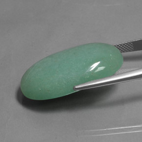 Aventurina verde natural de 33,49 ct, corte óvalo, opaco
