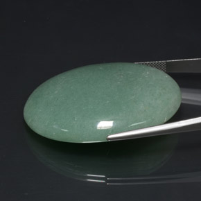 Aventurina verde natural de 95,09 ct, corte óvalo, opaco