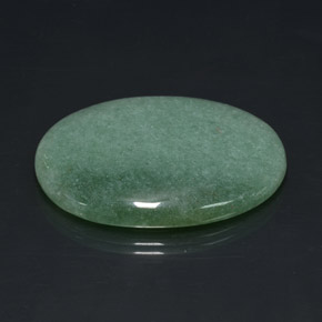 Aventurina verde natural de 66,33 ct, corte óvalo, opaco